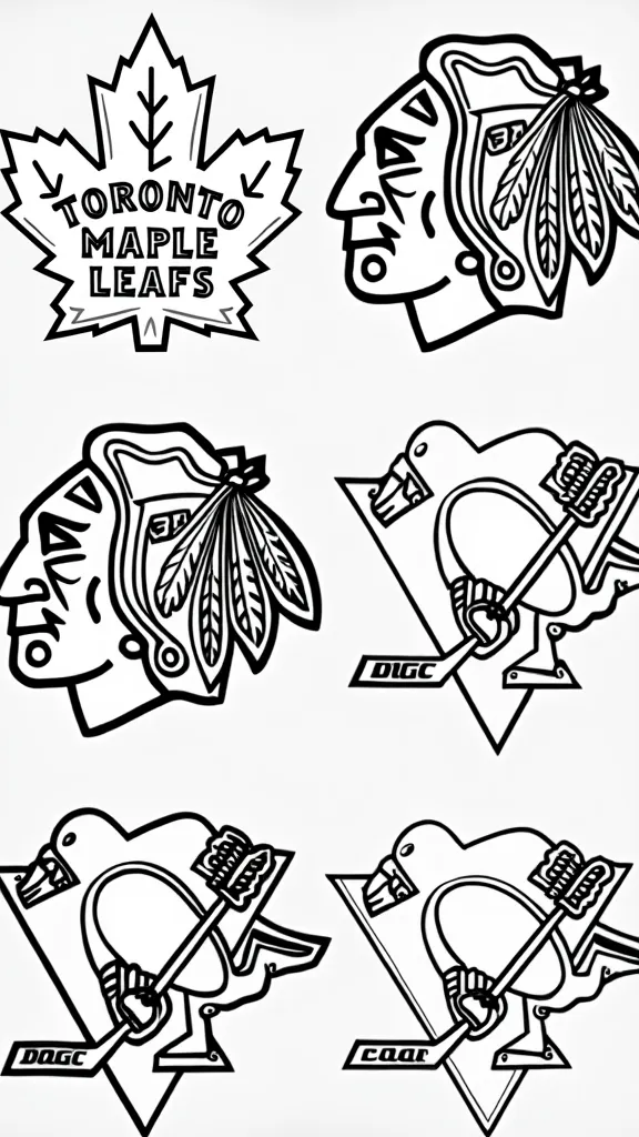 coloriage de logo de hockey de la LNH